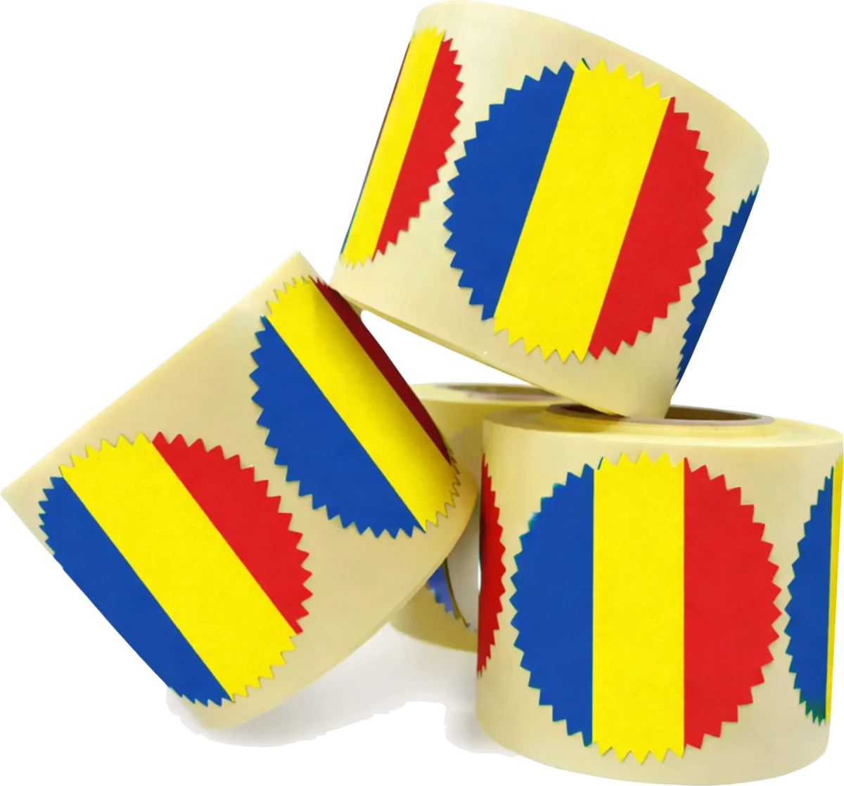 Autocolante Timbru Sec Tricolor